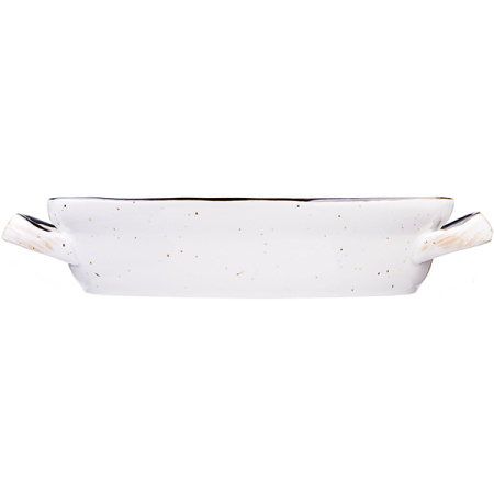 Блюдо овал.для запек.с ручк. «Пастораль»; фарфор; 1250мл; H=6,L=25/31,B=19см; оранжев.