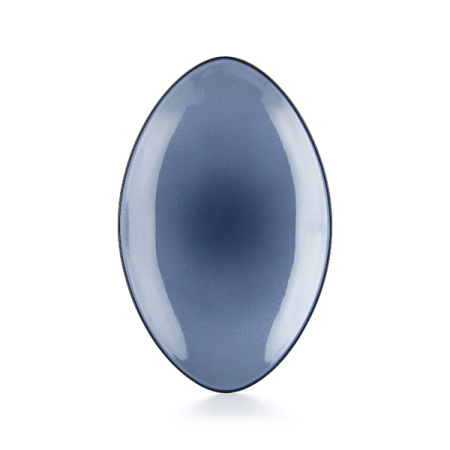 Блюдо овал. «Экинокс»; фарфор; H=4,L=35,B=22.3см; синий