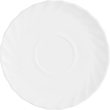 Блюдце «Трианон»; стекло; D=16,H=1.5см; белый
