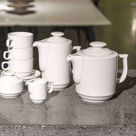 Чашка кофейная Прага, 110 мл, фарфор, белый