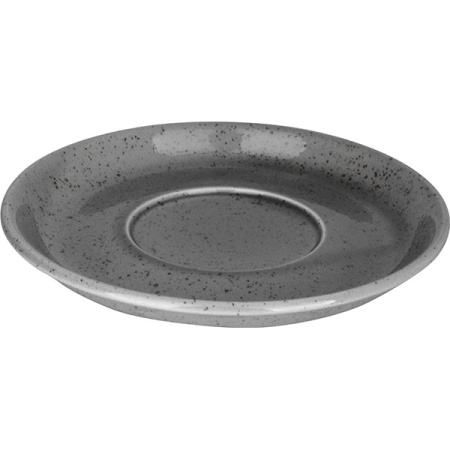 Блюдце «Лайфстиль»; фарфор; D=15,H=1.5см; серо-голуб.