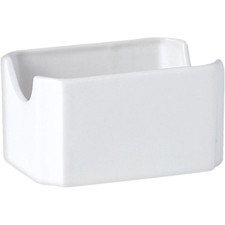 Емкость для пакетиков сахара «Симплисити Вайт»; фарфор; H=5.5,L=10,B=7см; белый