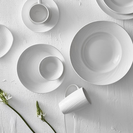 Тарелка для супа/пасты «Спайро»; фарфор; 394мл; D=24,H=4.5см; белый