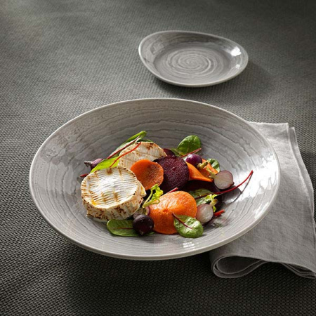 Салатник «Скейп грей»; фарфор; D=25.5см; серый