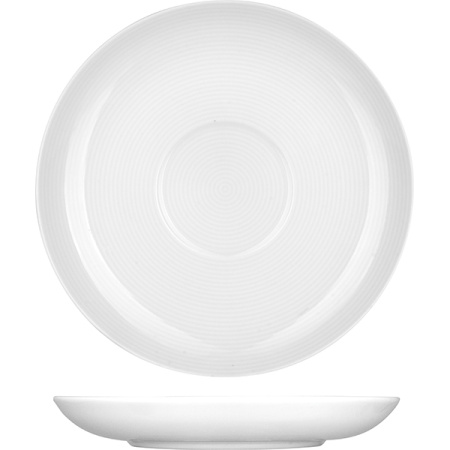 Блюдце «Это»; фарфор; D=17,H=2.2см; белый