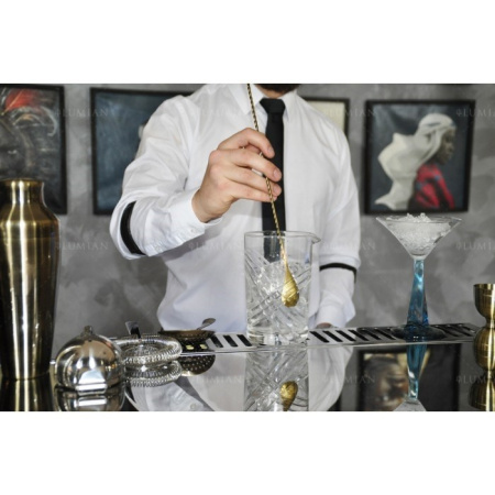 Ложка барная Lumian Trident fork 40 см золото