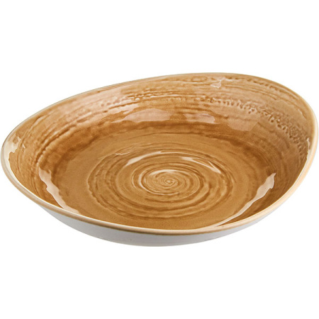 Салатник «Скейп охра»; фарфор; D=28,H=6см; бежев.