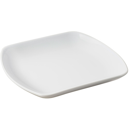 Тарелка квадр.; фарфор; H=2.9,L=20.8,B=20см; белый