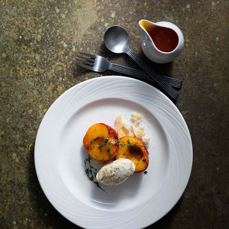 Тарелка мелкая «Спайро»; фарфор; D=20.5,H=2.3см; белый