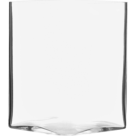 Ваза для цветов квадр.; стекло; H=20,L=15,B=15см; прозр.