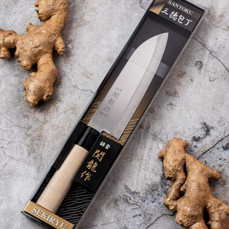 Нож кухонный «Киото» двусторонняя заточка; сталь нерж.,дерево; L=29.5/16.5см