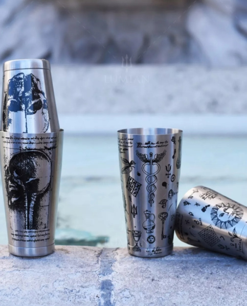 Шейкер Lumian Kenko Boston Alchemy, серебро с гравировкой