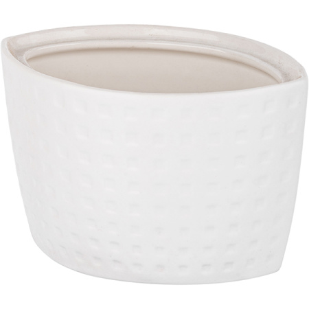 Сахарница «Сатиник»; фарфор; 285мл; H=12.5,L=11.5,B=7.8см; белый