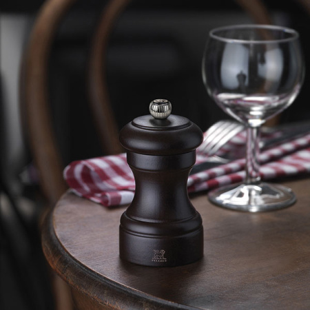 Мельница для соли метал.мех.; дерево; D=5.2,H=10см; шоколад.