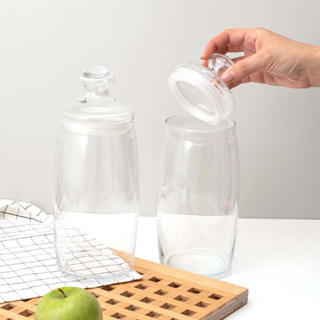 Банка с крышкой «Чешни»; стекло,резина; 1500мл; D=9.4,H=20см; прозр.