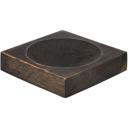 Тарелка квадратная темный дуб; H=4.5,L=20,B=20см