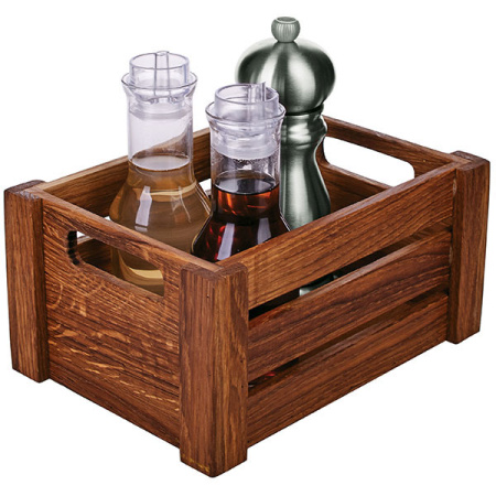 Ящик для кондиментов Д=22.8,Ш=16.5,В=11см дуб (03177002)