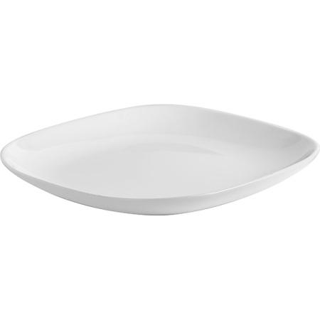 Тарелка «Бургер Солюшнс»; стекло; L=21.5,B=19см; белый