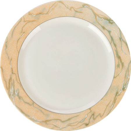 Блюдо круглое «Сахара»; стекло; D=31см; бежев.,песочн.