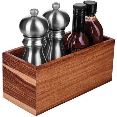 Ящик для кондиментов; дуб; H=10,L=23,B=10см