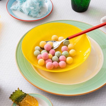 Тарелка сервировочная «Рио Грин»; фарфор; D=30,H=2.5см; белый,зелен.