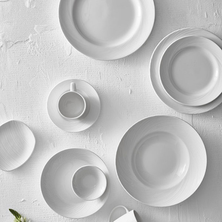 Тарелка мелкая «Спайро»; фарфор; D=30,H=2.5см; белый