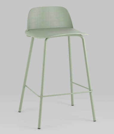 Стул полубарный Mist серо-зеленый