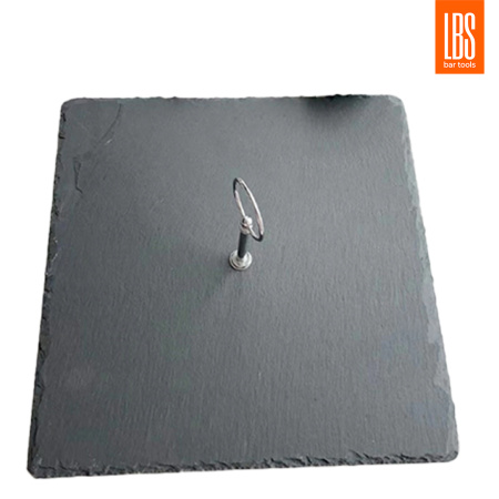 Блюдо для подачи LBS 30x30 см сланец с ручкой от магазина ligabarshop.ru