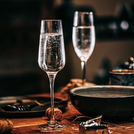 Бокал-флюте «Сублим»; хр.стекло; 210мл; D=60,H=240мм; прозр.