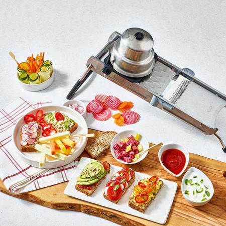 Мандолина «Ультра»; сталь,пластик; H=4.5,L=38.5,B=12.5см; металлич.,черный