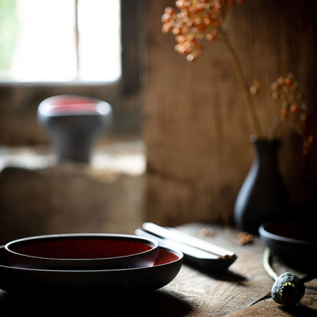 Салатник «Солид»; фарфор; D=17.5см; красный