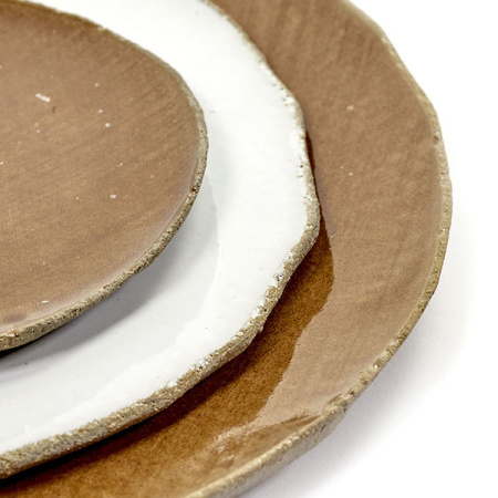 Тарелка бетон; D=20см; коричнев.,серый