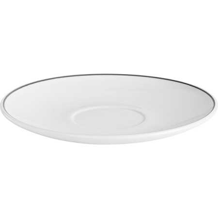 Блюдце «Рисепшн»; стекло; D=16,H=1.8см; слон.кость,серый