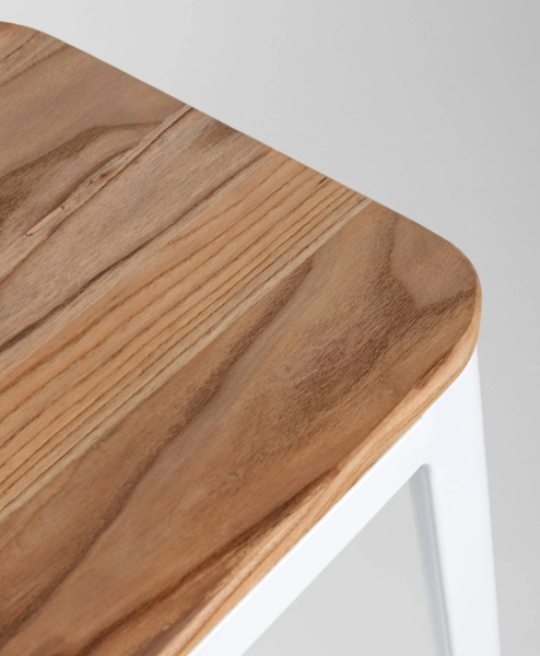 Стул барный TOLIX WOOD белый глянцевый