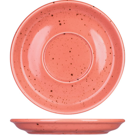 Блюдце «Лайфстиль»; фарфор; D=15,H=1.5см; терракот