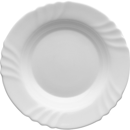 Тарелка глубокая «Эбро»; стекло; 500мл; D=23.5,H=3см; белый