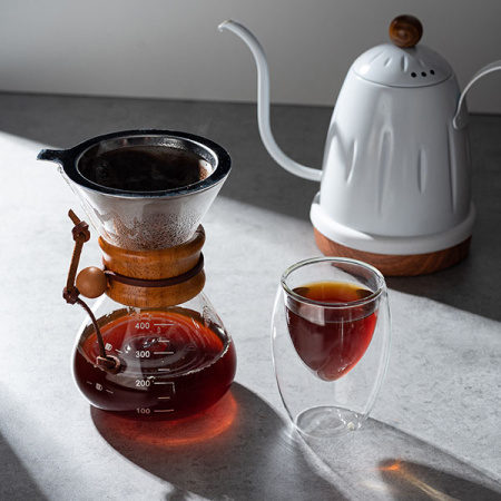 Бокал двойные стенки «Проотель»; термост.стекло; 110мл