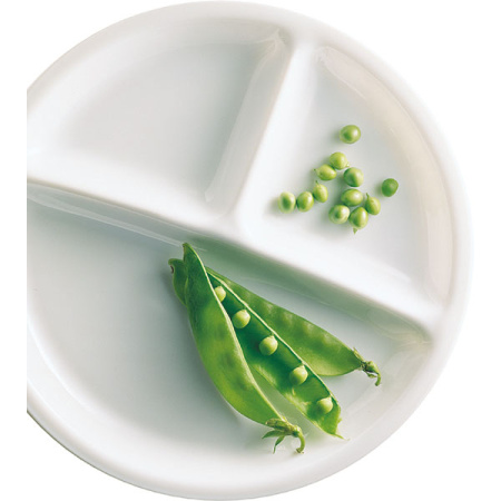 Менажница «Ресторан»; стекло; D=25.5,H=2.5см; белый