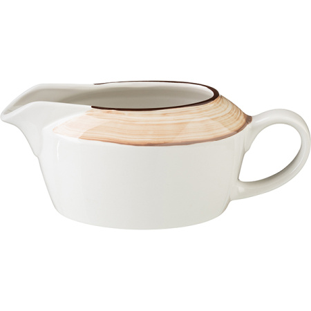 Соусник «Чино»; фарфор; 465мл; H=8.5,L=20,B=9.7см; белый,бежев.