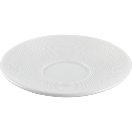 Блюдце «Граффити»; фарфор; D=11.3см; белый