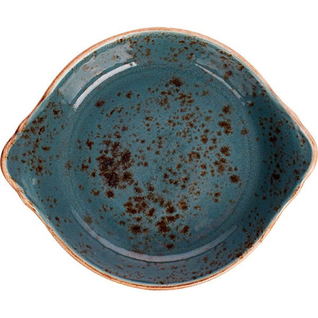 Блюдо для запек. «Крафт»; фарфор; D=18.5,H=4.5см; синий