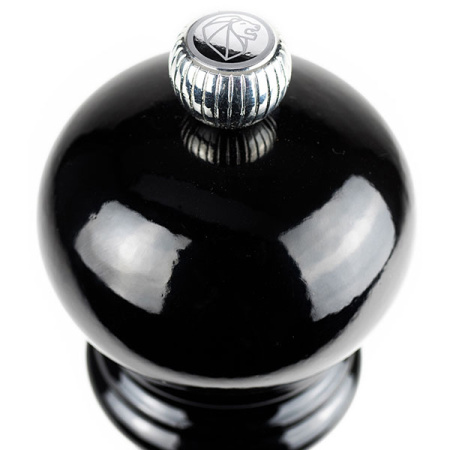 Мельница для соли метал.мех.; дерево,металл; D=5.3,H=12см; черный,серебрян.