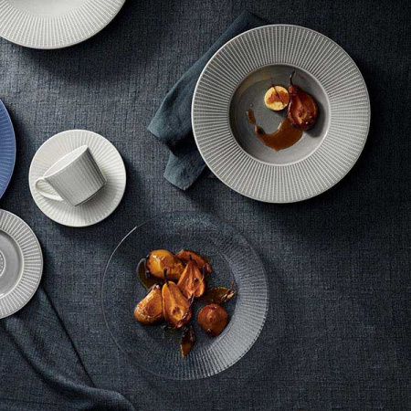 Тарелка для пасты; фарфор; D=28.5см; серый