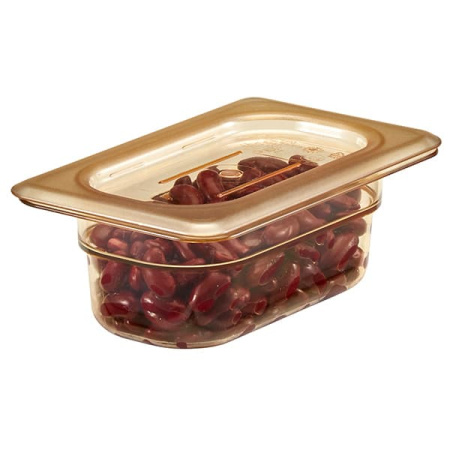 Гастроемкость термост.; пластик; 0.6л; H=6.5,L=18,B=15см; желт.