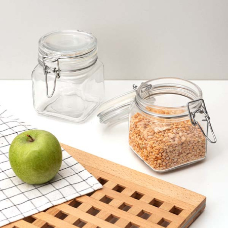 Банка для сыпучих продуктов «Кремлин»; стекло; 740мл; D=9.6,H=10.8см