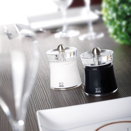 Мельница для соли «Бали»; акрил; H=8см; белый