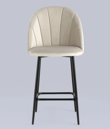 Стул полубарный Логан велюр бежевый