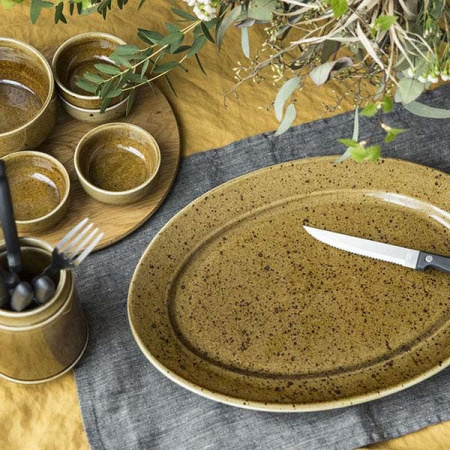 Блюдо овал. «Кантри Стайл»; фарфор; H=1.5,L=24,B=16.9см; зелен.