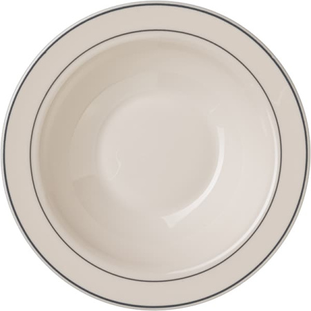 Тарелка для фруктов «Рисепшн»; стекло; 250мл; D=16,H=3.5см; слон.кость,серый