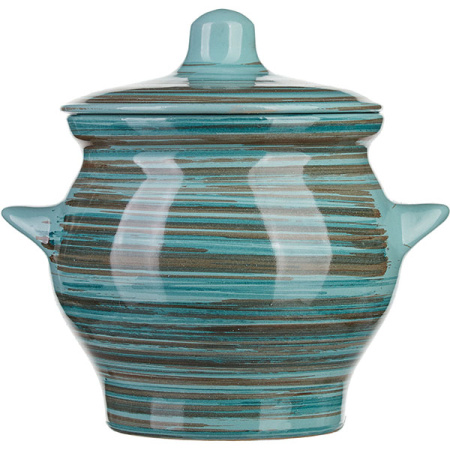 Горшок  для запекания «Скандинавия»; керамика; 650мл; D=12,H=12см; голуб.